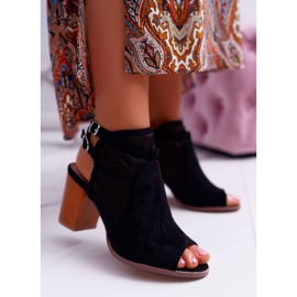 EVE Sandali Donna Scamosciato Neri Thido nero 1