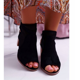 EVE Sandali Donna Scamosciato Neri Thido nero 2