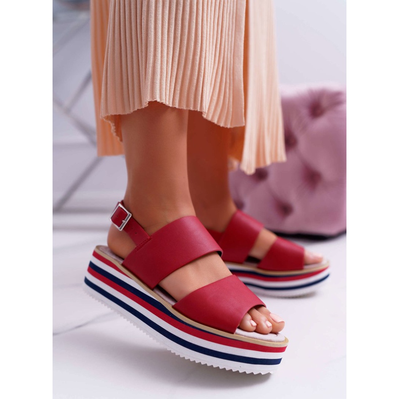 Moow Sandali da donna sulla piattaforma Aurera rossa rosso 1