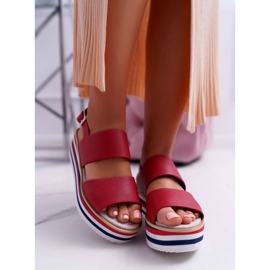Moow Sandali da donna sulla piattaforma Aurera rossa rosso 2