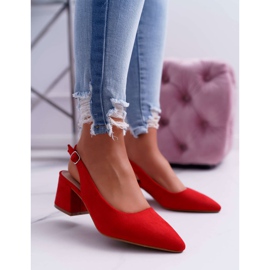 Décolleté con tacco da donna in Spitz Red Contrail rosso 1