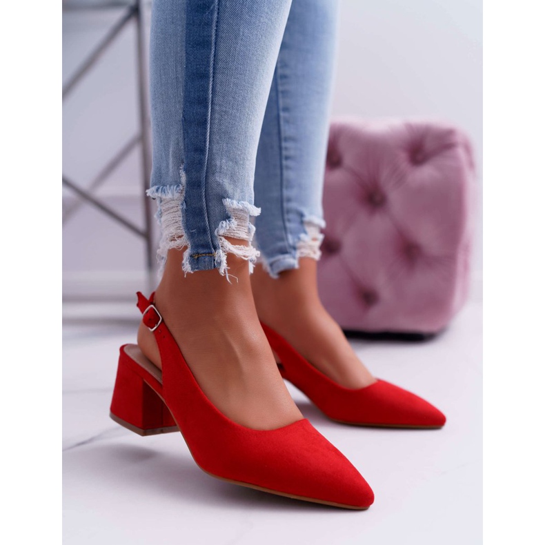 Décolleté con tacco da donna in Spitz Red Contrail rosso 1