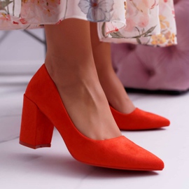 SEA Décolleté con tacco da donna in camoscio arancione Neshka arancia 1