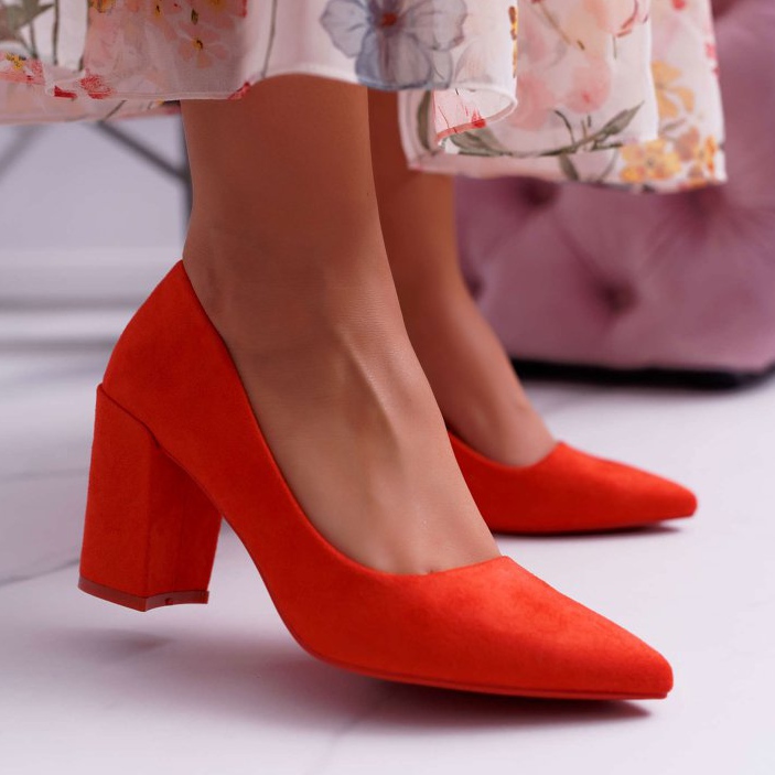 SEA Décolleté con tacco da donna in camoscio arancione Neshka arancia 1
