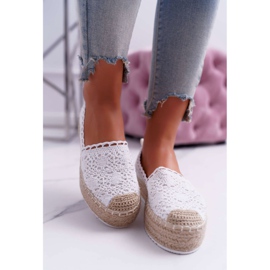 BUGO Espadrillas di pizzo da donna bianche Lovely Haven bianca 2