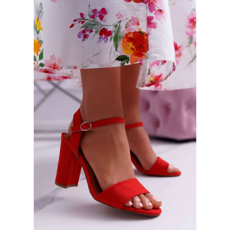 FRBS Sandali Donna Scamosciato Rosso Baloo 1