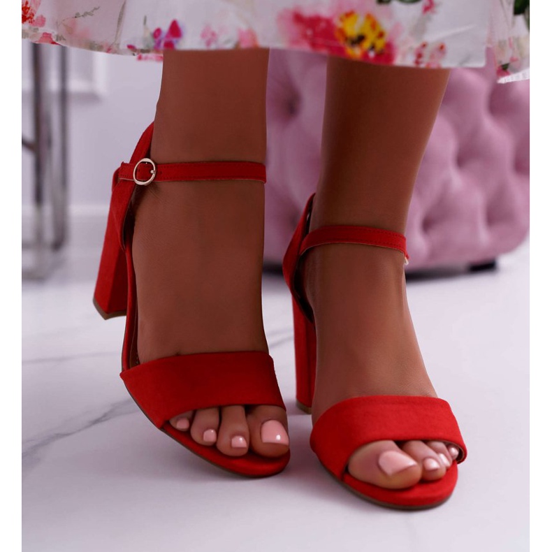 FRBS Sandali Donna Scamosciato Rosso Baloo 2