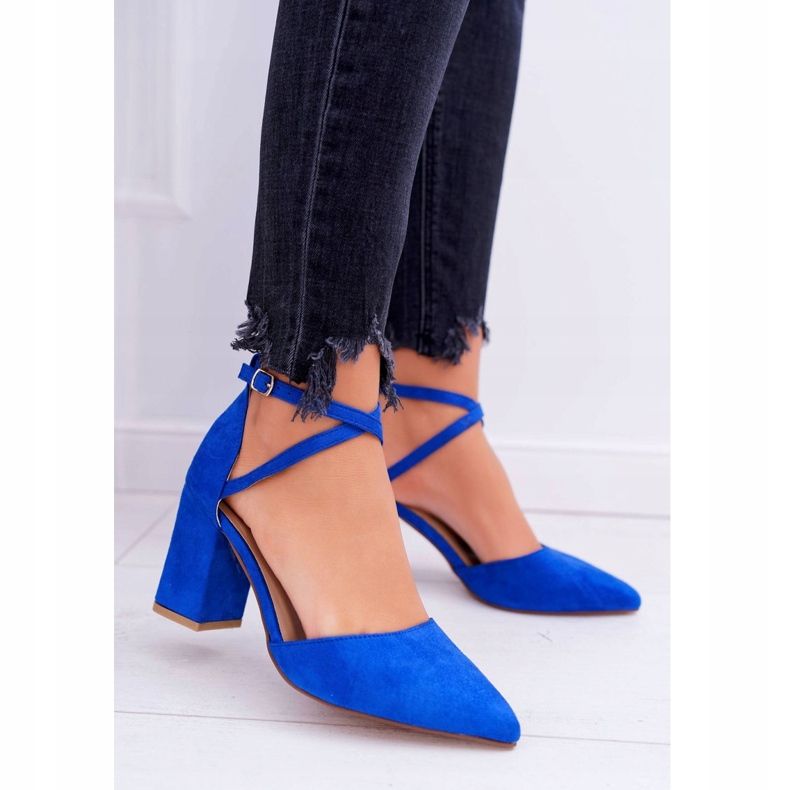 PS1 Décolleté da donna con tacco in Spitz Fiordaliso Traffic blu 1