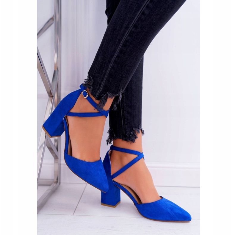 PS1 Décolleté da donna con tacco in Spitz Fiordaliso Traffic blu 2