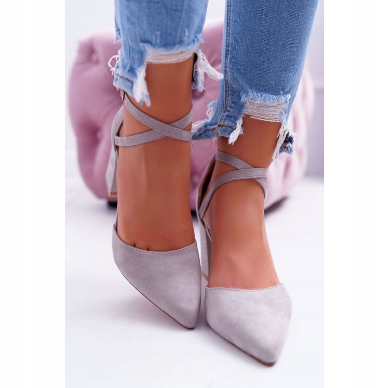 PS1 Décolleté con tacco da donna in Spitz Grey Traffic grigio 2