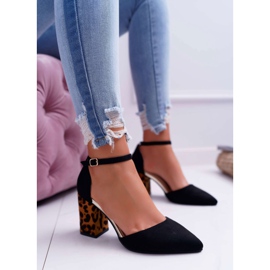 SEA Décolleté Da Donna Con Tacco Leopardato Nere Ferri marrone nero 1