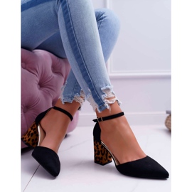 SEA Décolleté Da Donna Con Tacco Leopardato Nere Ferri marrone nero 2