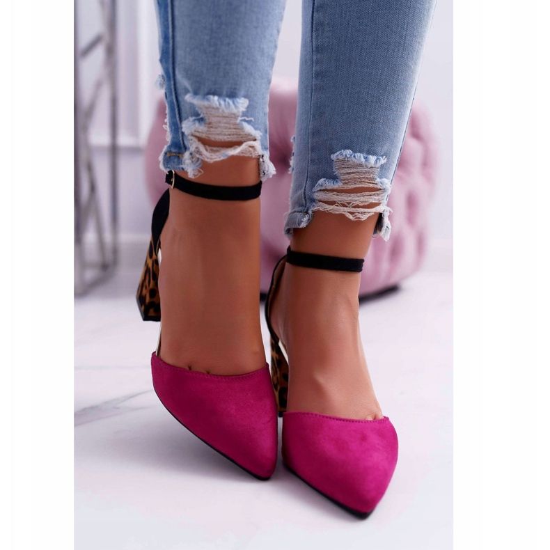 PS1 Décolleté Con Tacco Donna Leopard Fucsia Ferri marrone nero rosa multicolore 2