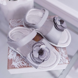 EVE Sandali Da Bambina Con Velcro Per Bambina Grey Flamenco grigio 1