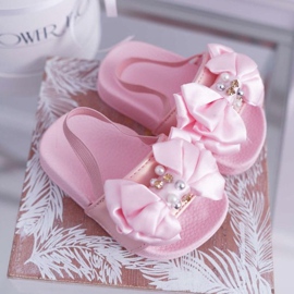 FRROCK Ciabatte Bambina Fiocco Rosa Perla Senari 1