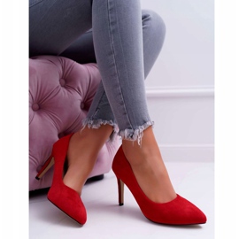 EVE Tacchi A Spillo Da Donna In Pelle Scamosciata In Spitz Rosso Kiss Me 2