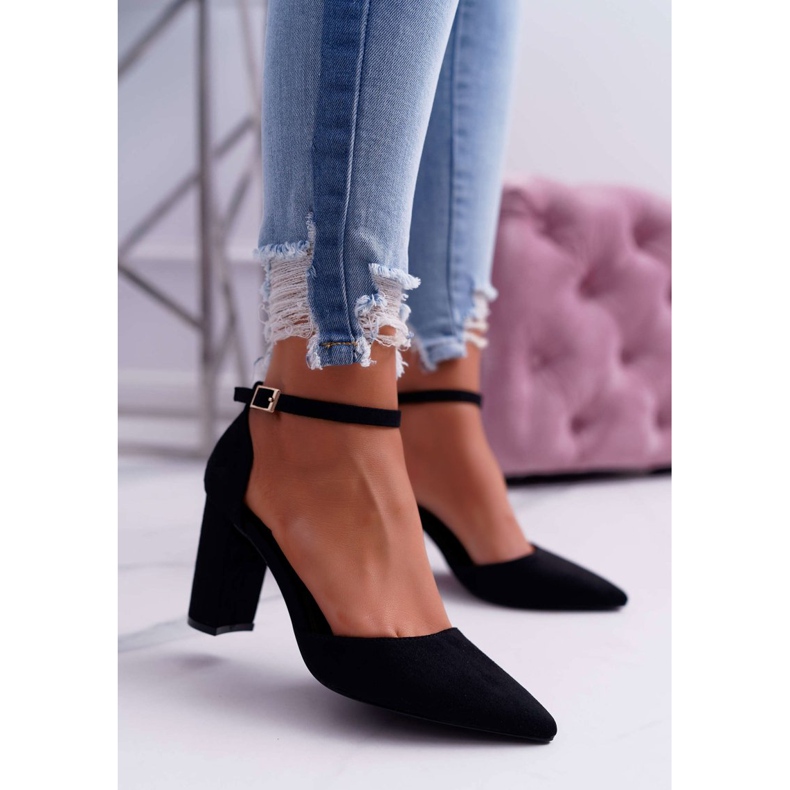 FRBS Décolleté Con Tacco Donna Nere Grette nero 1