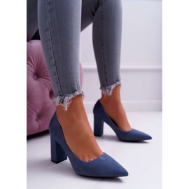 BUGO Décolleté Con Tacco Donna Camoscio Blu Clarina 2