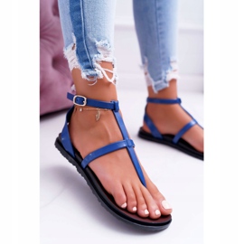 Lu Boo Sandali donna romana, giapponese Lento Blu navy 2