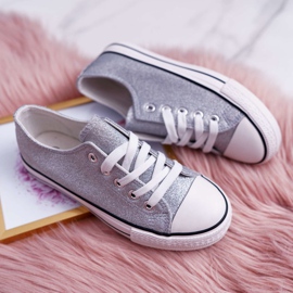 FRROCK Sneakers per bambini e ragazzi Brocade Silver Misty grigio 2