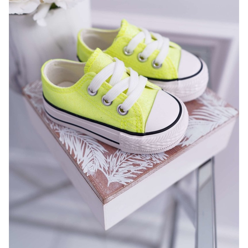 FRROCK Sneakers Bambini Broccato Lime Neon Misty giallo 1