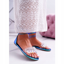 Sandali Donna Lu Boo Cristalli Blu Madina 1
