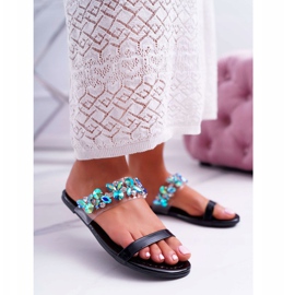 Ciabatte Donna Lu Boo Elegant Con Cubic Zirconia Elementare Nero 1