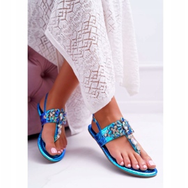 Sandali Donna Lu Boo Cristalli Petrol Blue Sonne 1