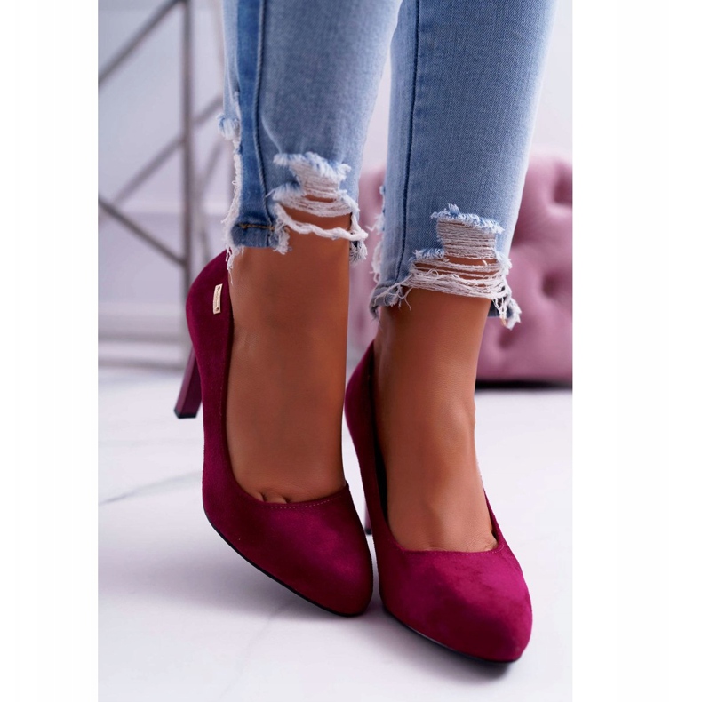 Décolleté Donna Con Tacco Camoscio Fucsia Scuro Sergio Leone Campbell rosa 2