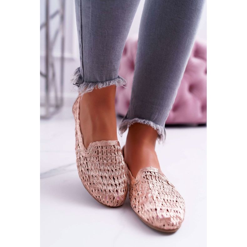 Ballerine da donna Lu Boo Intrecciate Oro Rosa 4Ever 2