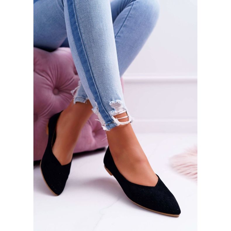 Ballerine da donna Lu Boo Openwork Black Dessert nero 1