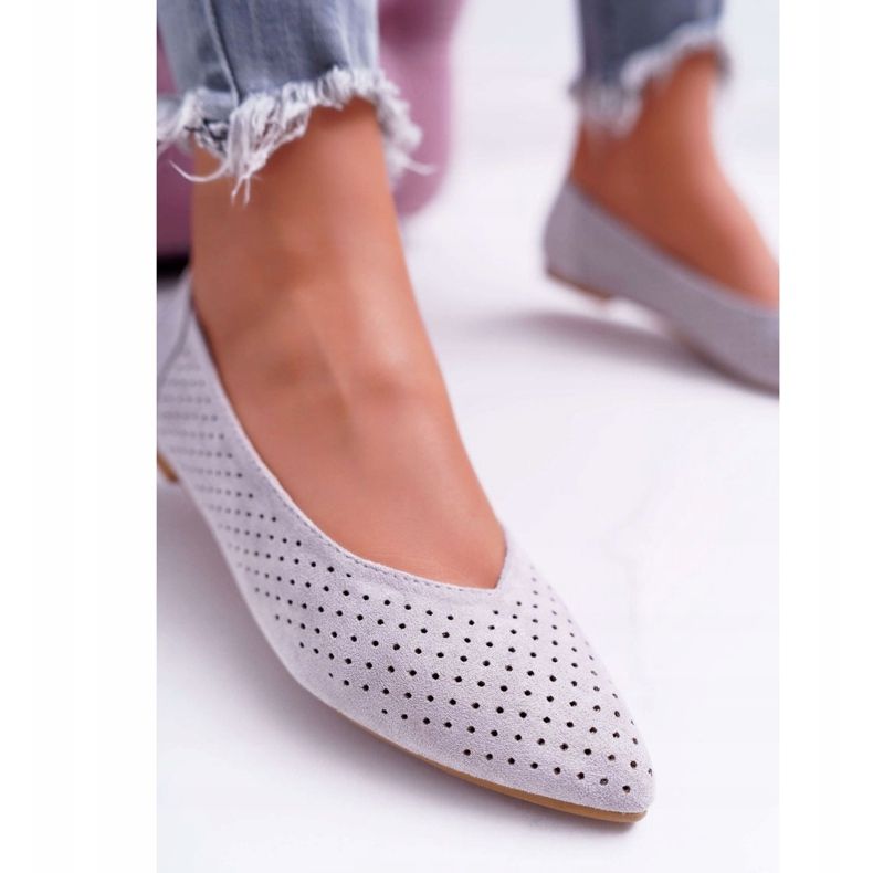 Ballerine da donna Lu Boo Openwork Grey Dessert grigio 2