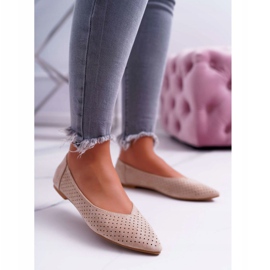 Ballerine da donna Lu Boo Openwork Beige Dessert 1