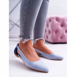 Lu Boo Ballerina In Pelle Scamosciata Blu Spitz Better 1