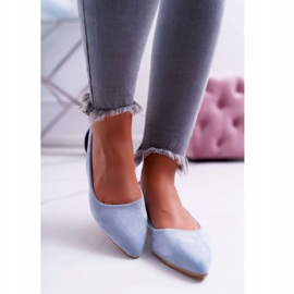 Lu Boo Ballerina In Pelle Scamosciata Blu Spitz Better 2