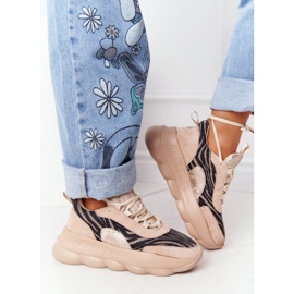 Scarpe Sportive da Donna Lu Boo Suola Spessa Beige Taste It! 2