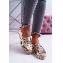 Espadrillas da donna Lu Boo Gold Paillettes Destino d'oro 2
