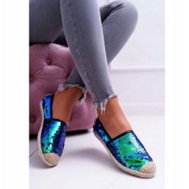 Espadrillas da donna Lu Boo Green Paillettes Destino verde 1