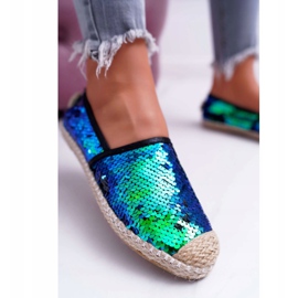 Espadrillas da donna Lu Boo Green Paillettes Destino verde 2