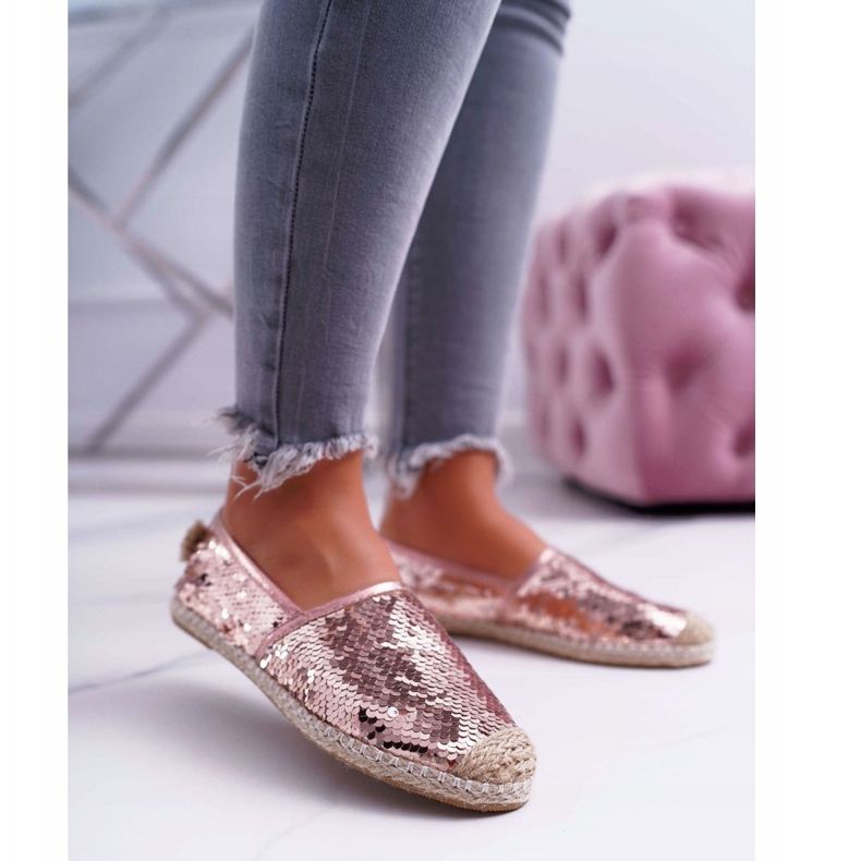 Espadrillas da donna Lu Boo Pink Paillettes Destino rosa 1