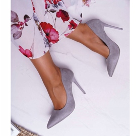 PS1 Tacchi a spillo Yanna in camoscio grigio da donna 2
