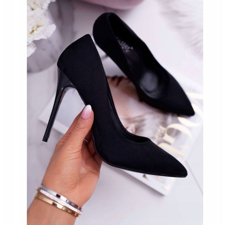 PS1 Tacchi a spillo Yanna in camoscio nero da donna 1