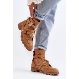 Lu Boo Stivali con cut-out in pelle scamosciata Camel Rock Girl marrone 2