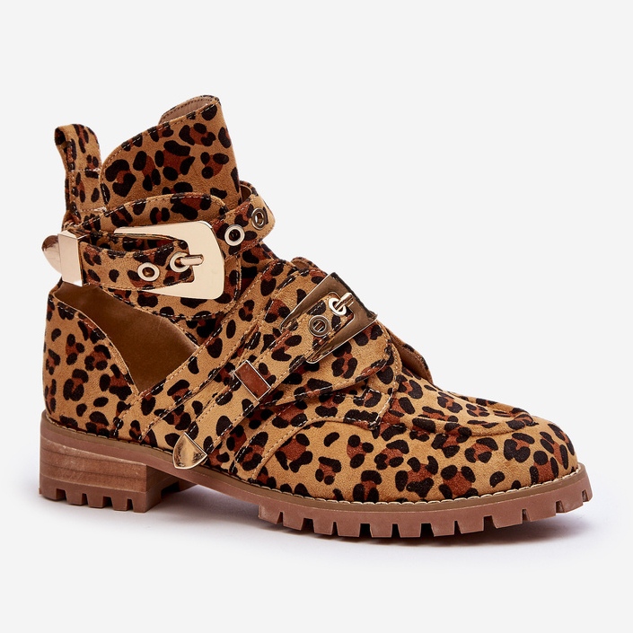 Lu Boo Stivali Scamosciati Con Ritagli Leopard Rock Girl marrone 1