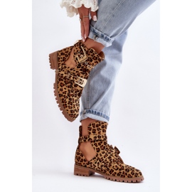 Lu Boo Stivali Scamosciati Con Ritagli Leopard Rock Girl marrone 2