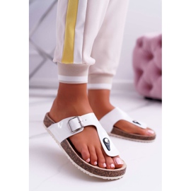 SEA Pantofole da donna infradito su tavolozza bianca laccata nera bianco 1