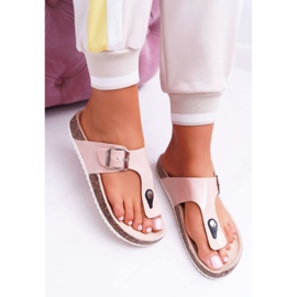 SEA Pantofole da donna infradito su sughero, tavolozza rosa laccata 2