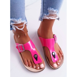 SEA Pantofole Donna Infradito Su Palette Fucsia Laccato Sughero rosa 2