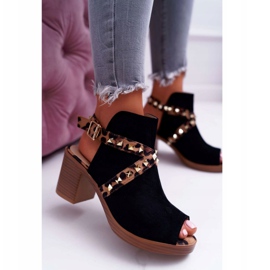 Sandali Donna Con Tacco Alto Lu Boo Nero 318-30 Fiode 1