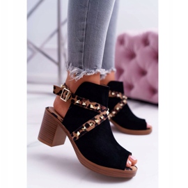 Sandali Donna Con Tacco Alto Lu Boo Nero 318-30 Fiode 2